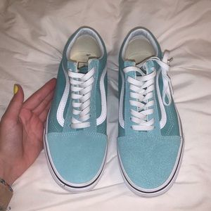 Baby blue vans NEVER WORN!